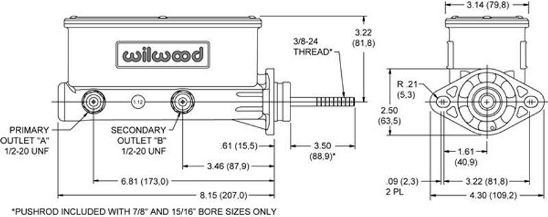 MASTER CYLINDER 7/8'' WILWOOD