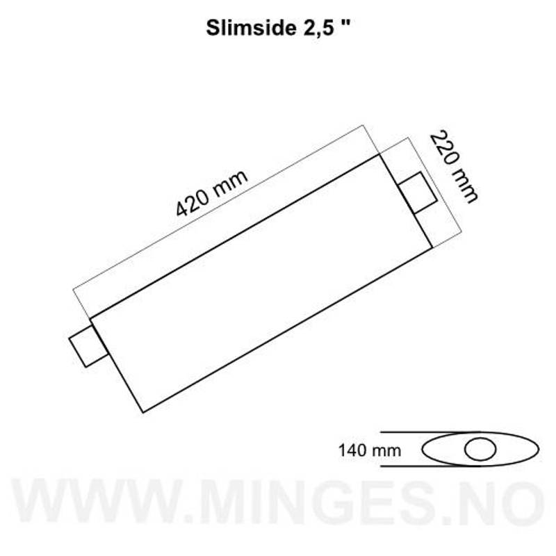 EKSOSPOTTE SLIMSIDE 2,5''