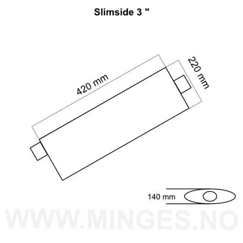 EKSOSPOTTE SLIMSIDE 3''
