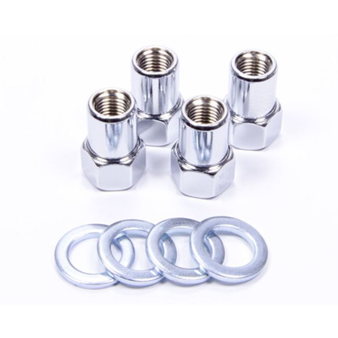 Hovedbilde HJULMUTTER 7/16'' CHROME FLAT MED SKIVE ÅPEN