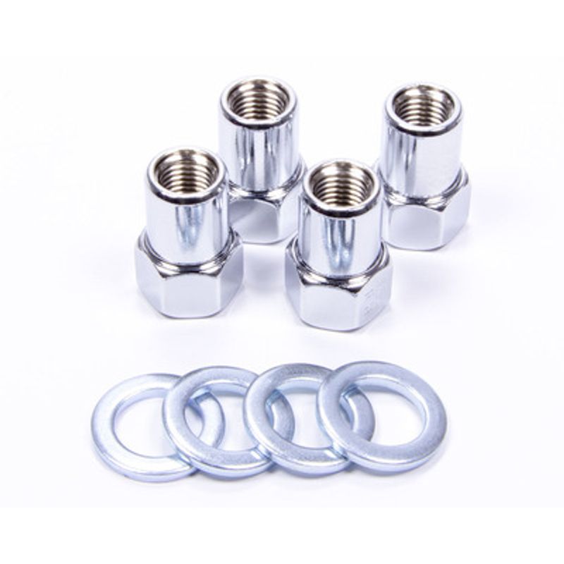 HJULMUTTER 7/16'' CHROME FLAT MED SKIVE ÅPEN